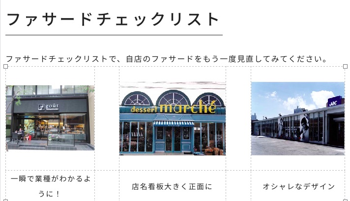 店舗ファサード チェックリスト
